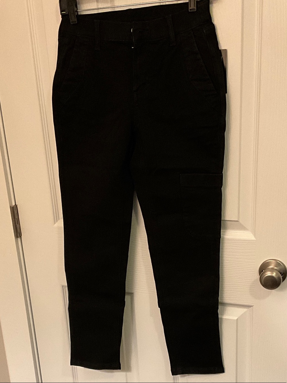 Denim&Co Black Skinny Cargo Pants